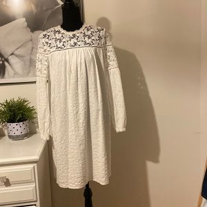 Gorgeous French Connection white eyelet swing dress